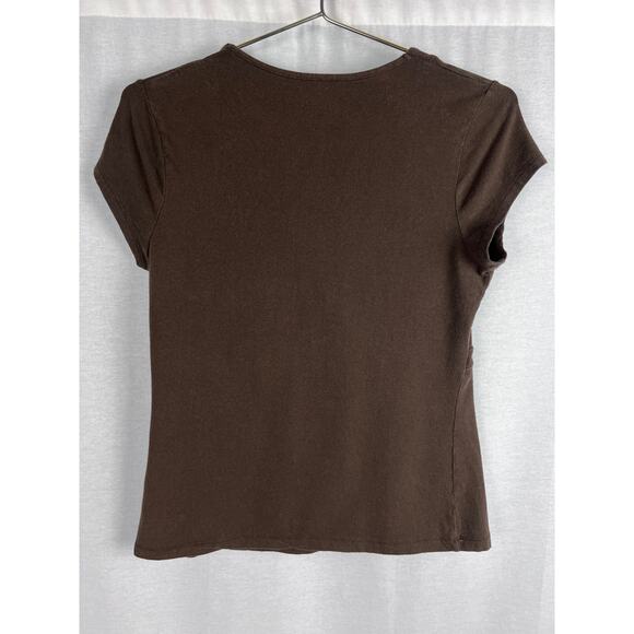 Vintage Y2K Sonoma Top Babydoll Brown Forest Fairy Goblincore Indie Grunge - Picture 3 of 4